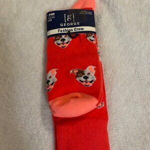 George Fashion Crew Women's 1 Pair 6-12 Socks